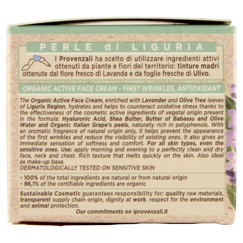 I Provenzali Bio Crema Attiva Biologica Lavanda Ligure 50 mL